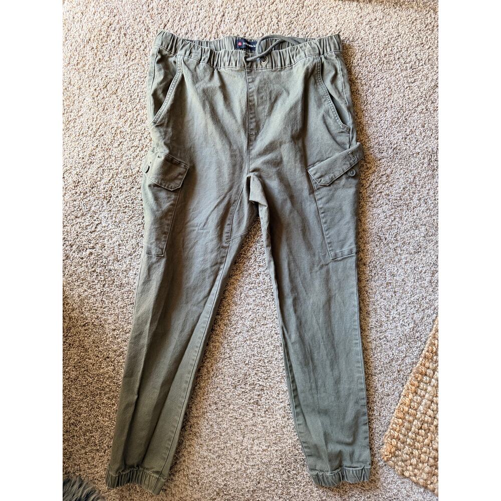 Y2K Vintage Airwalk Cargo Pants Green, Size Medium Drawstring Pants